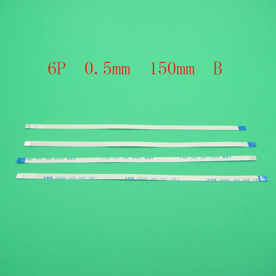 

100pcs New FFC FPC flat flexible cable 0.5mm pitch 6 pin 6PIN Reverse Length 150mm Width 3.5mm Ribbon Flex Cable