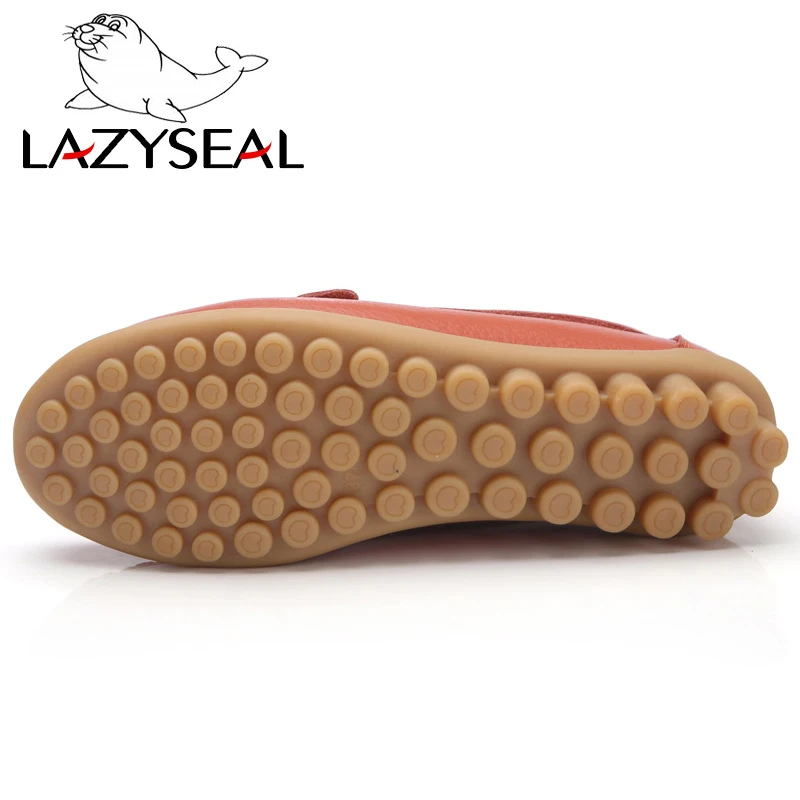 LazySeal обувь женские лоферы из натуральной кожи Мокасины Женские туфли для мамы