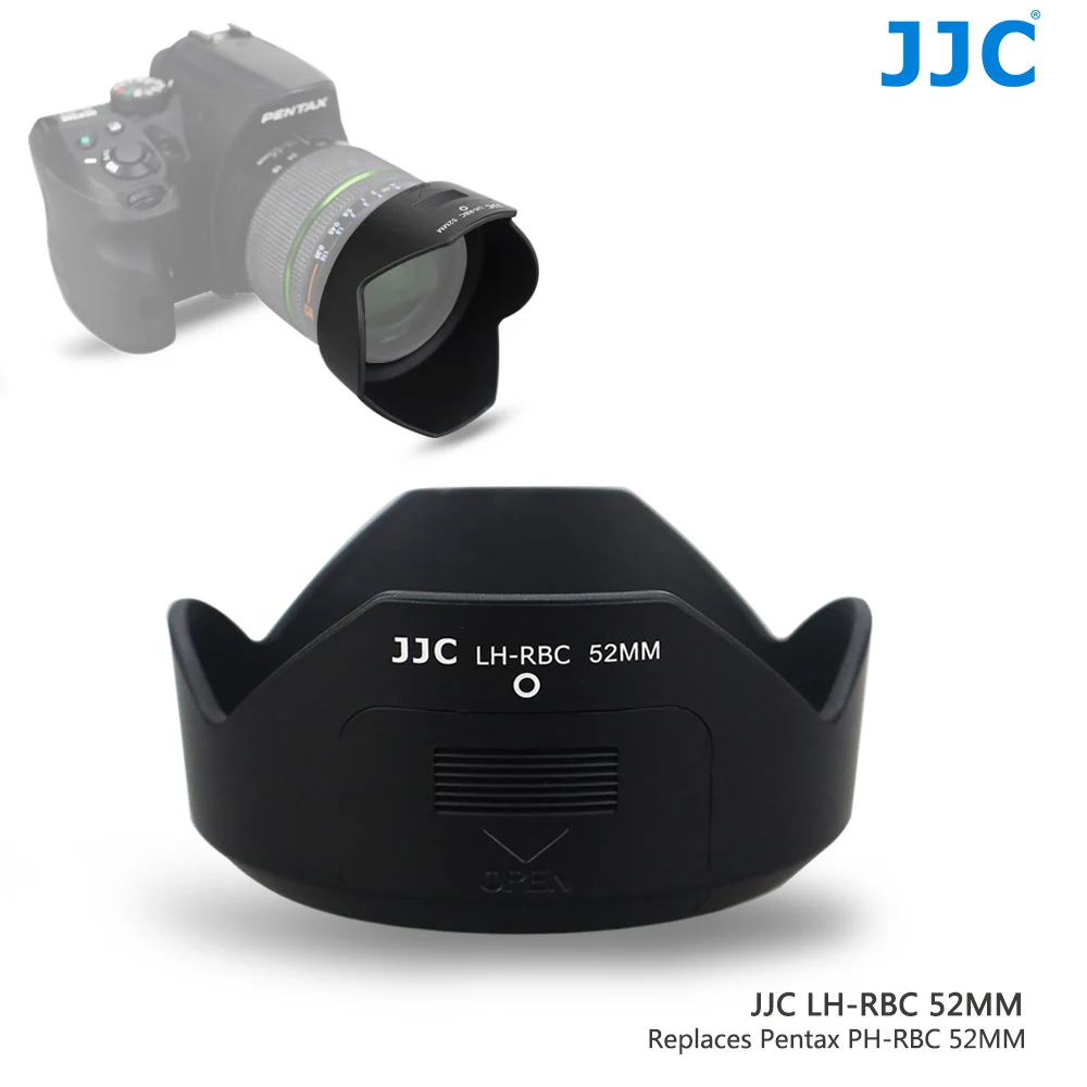 Бленда объектива JJC 52 мм для Камеры Pentax smc DA 18-55 F3.5-5.6 объектив AL WR заменяет PH-RBC |