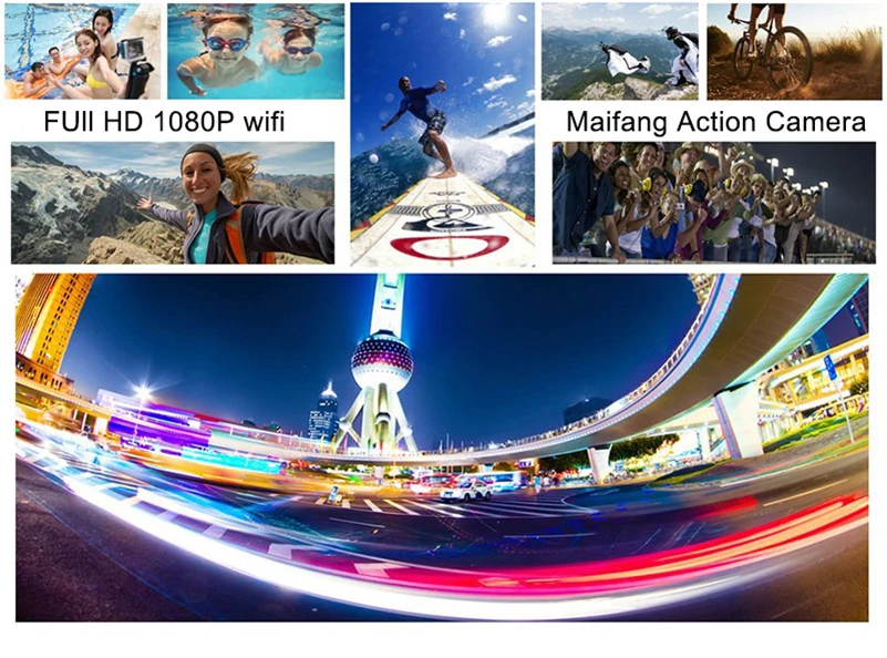 Ультра HD экшн-камера wifi видеокамеры 14MP 170 go mini deportiva 2 дюйма f60 Подводная Водонепроницаемая Спортивная камера pro 1080P 60fps