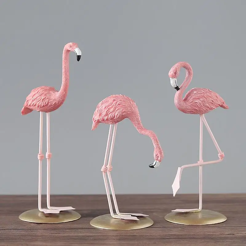 Explosive Style Elegant Pink Flamingo Resin Home Decoration Strong and Lightweight Living Room Table Stand-up Ornament | Дом и сад