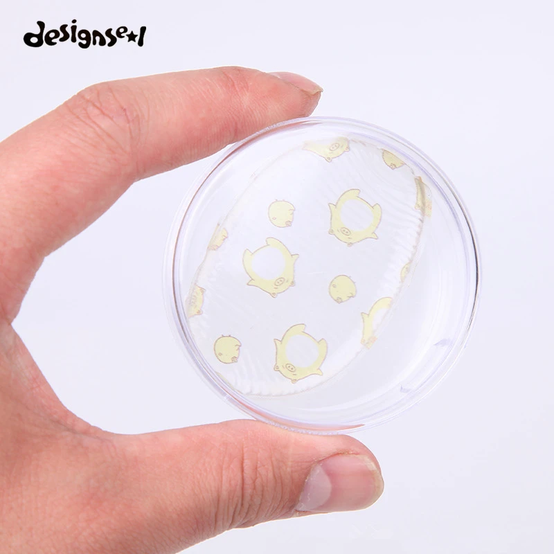 Newest Silicone Gel Cosmetic Puff Transparent Silica Flawless Powder Sponge Face Blending Jelly Makeup Accessories With Box |
