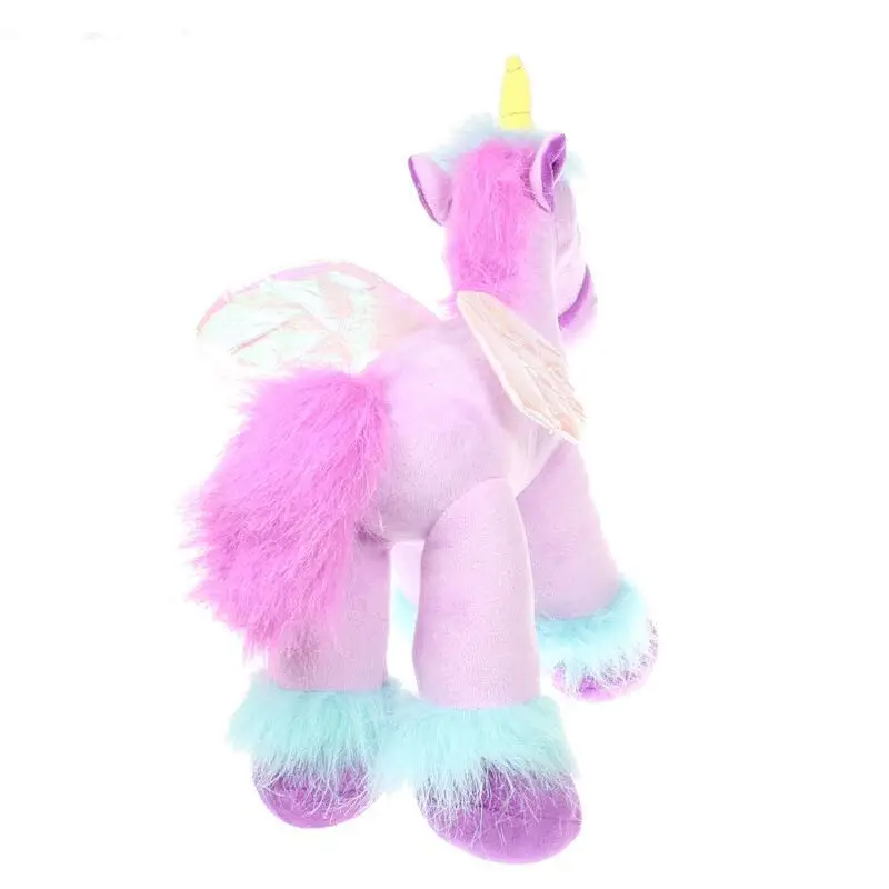 Милая Летающая лошадь 35 см Фиолетовый Ангел единорог плюшевая игрушка детские