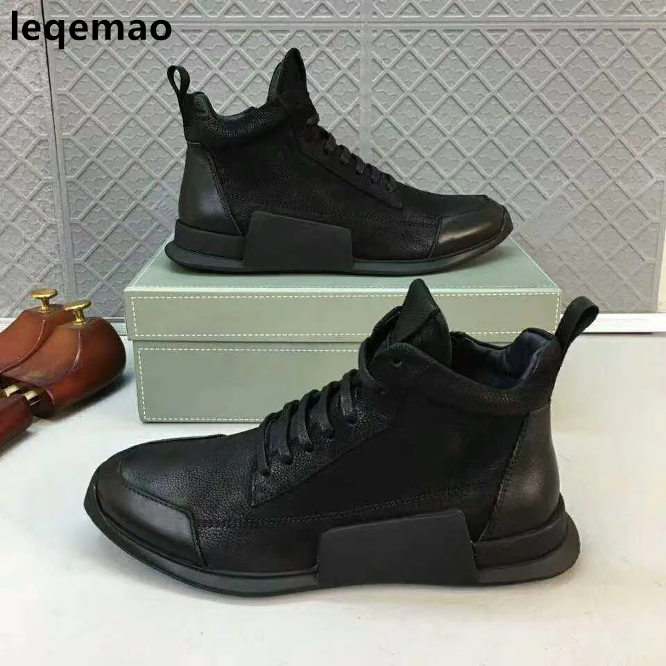 Распродажа модные офисные мужские высокие удобные кроссовки на плоской подошве