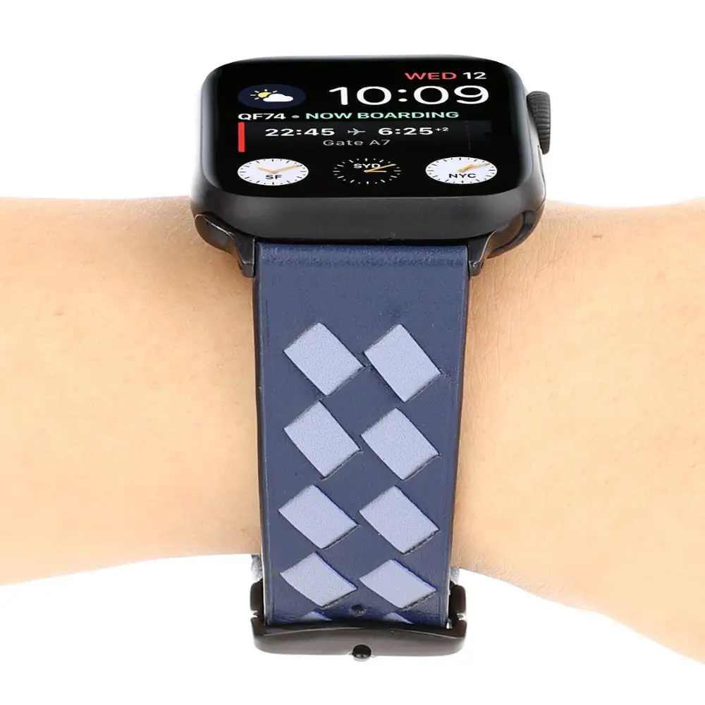 Обувь из натуральной кожи ручной ремешок для наручных часов apple watch версии 4 44/40 мм