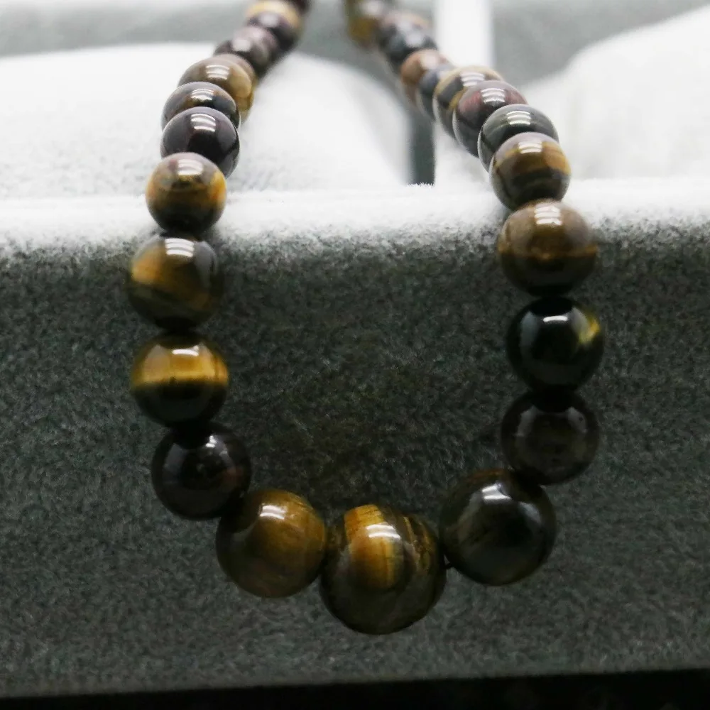 6 14 мм натуральный желтый тигр глаз камень бусы ожерелье для женщин девушек