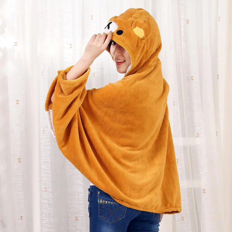 Горячая Распродажа шали Rilakkuma с героями мультфильмов Милая домашняя накидка/кондиционер одеяло/Пижама