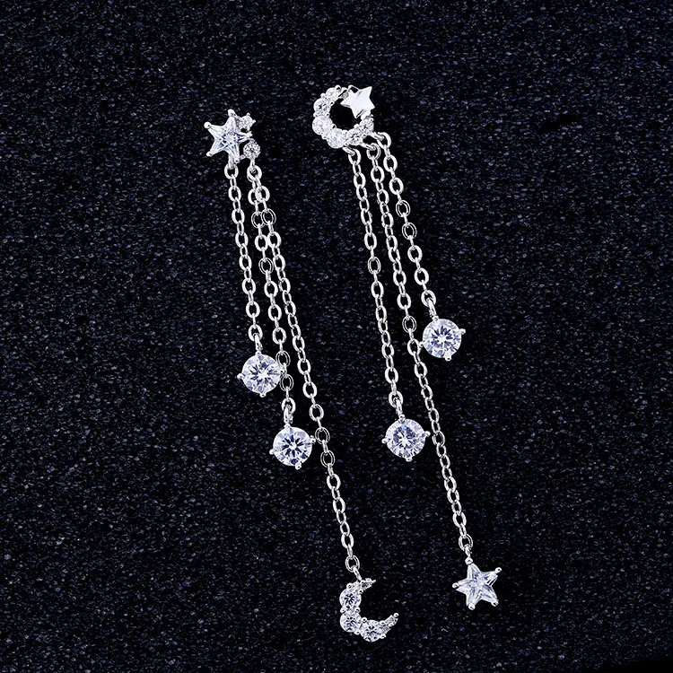 Swour Новый Модные украшения S925 стерлингового серебра серьги Длинная кисточка