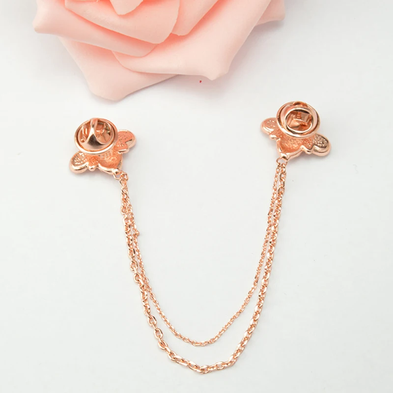 Женская Золотая эмалированная брошь в виде пчелы с кристаллами | Украшения и