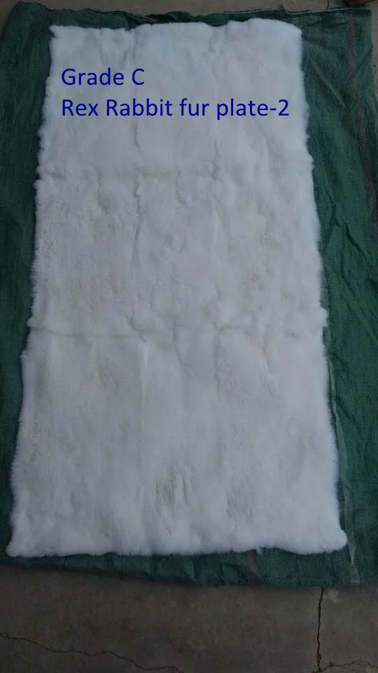 Высококачественная белая меховая тарелка с головой кролика рекс черным