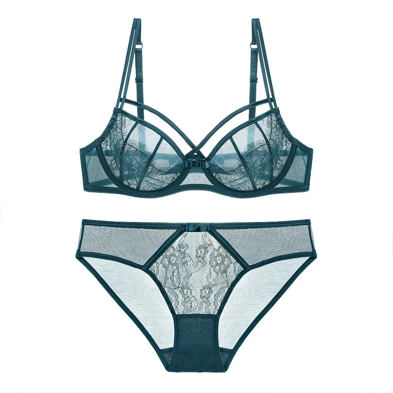 Комплект нижнего белья Seedrulia наборы бюстгальтер + трусы|lace brassiere|transparent braset bra |