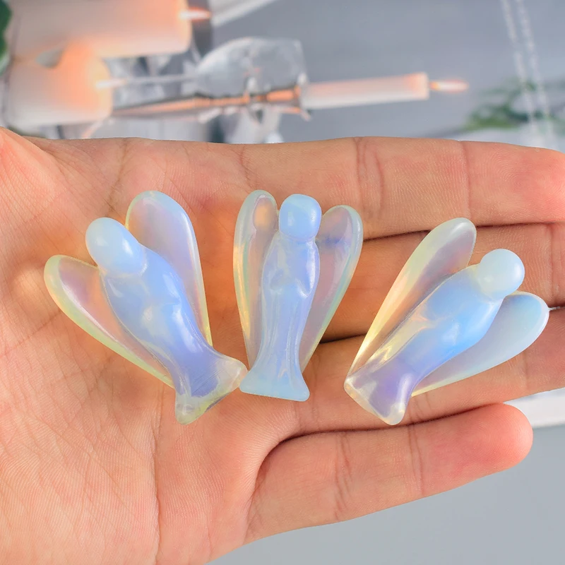 1 5 дюйма opalite angel статуэтка ремесло мини Статуэтка для свадьбы дети домашнее