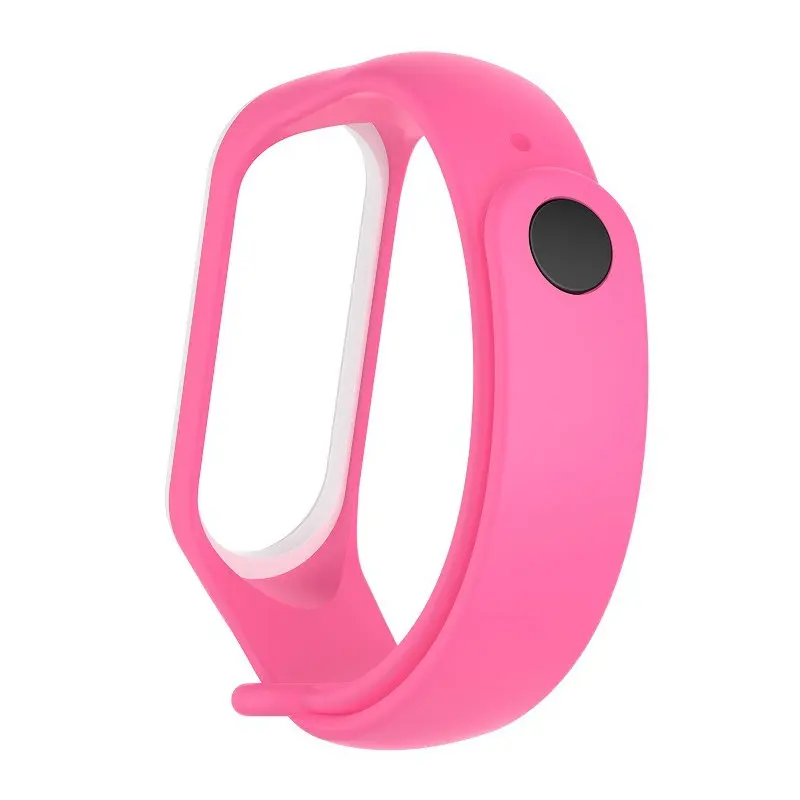 Мягкий силиконовый двухцветный браслет Odog с рамкой для Xiao Mi Band 3 ремешок кольцом