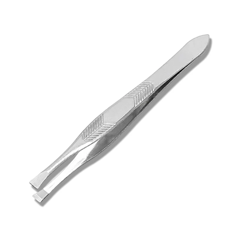 Пинцет для бровей из нержавеющей стали, полосатый плоский рот, зажим для красоты, профессиональный инструмент для макияжа глаз, пинцет Pinzette 29