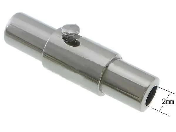 Магнитная застежка из нержавеющей стали трубка оригинальный цвет 18x5 мм