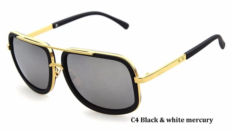 High Fashion Square Mens Sunglasses Brand Designer Unisex Gold Metal Frame Male Eyewear Quality Gradient Sun Glasses For Women