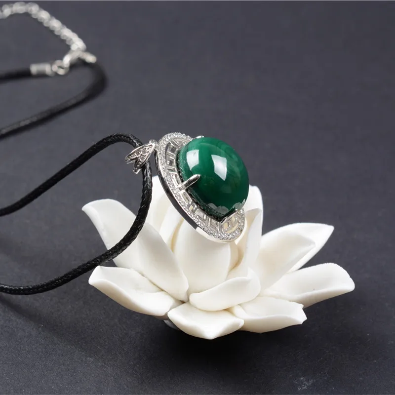 Подвеска QIANXU из натурального малахита подвеска с зеленым нефритом|fine jewelry|jewelry
