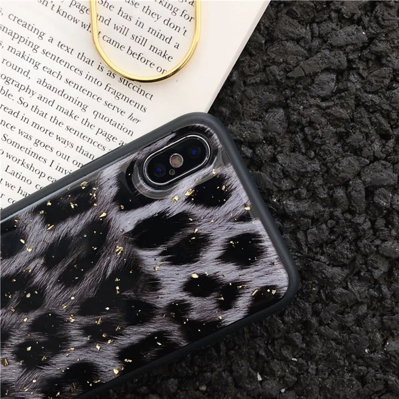 Винтажный Золотой леопардовый чехол LOVECOM для iPhone X XS Max XR 6 6S 7 8 Plus мягкая эпоксидная