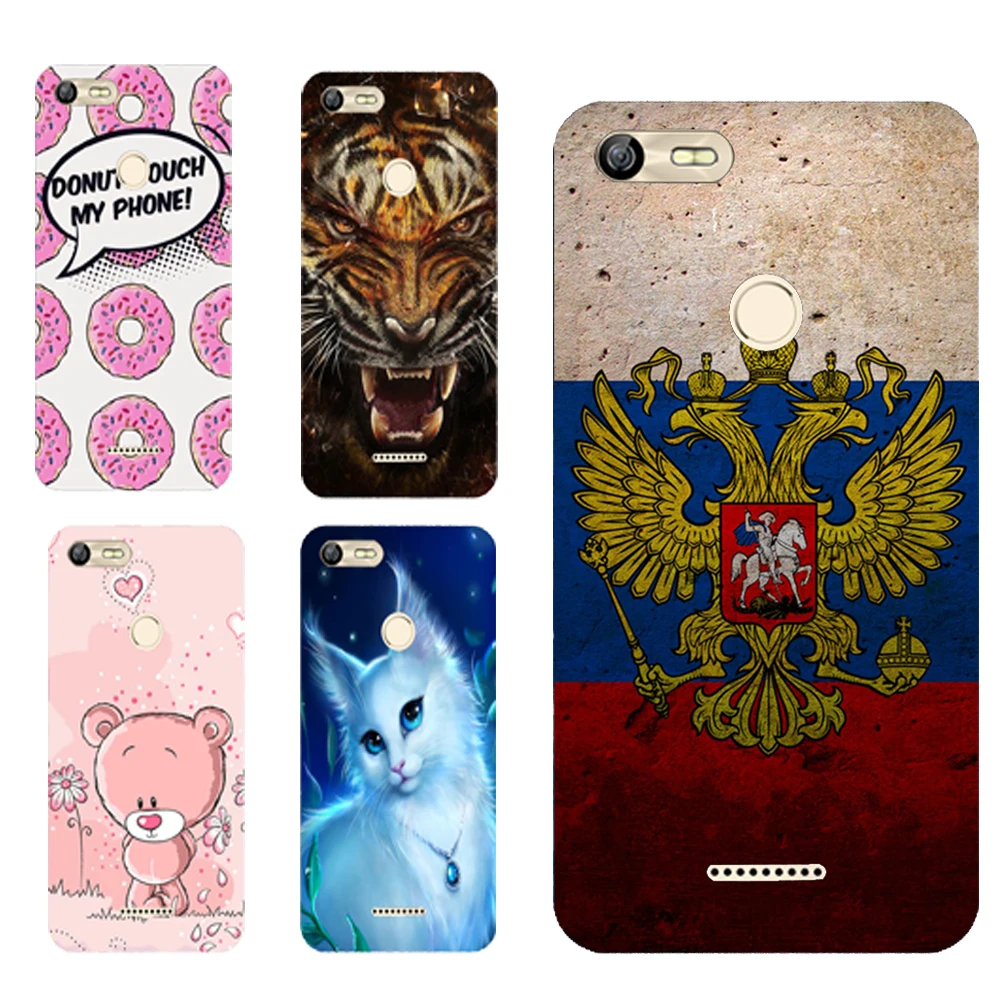 Чехол для BQ 5204 Wolf Tiger Bear с мультяшным животным узором чехол BQS Strike Selfie мягкий