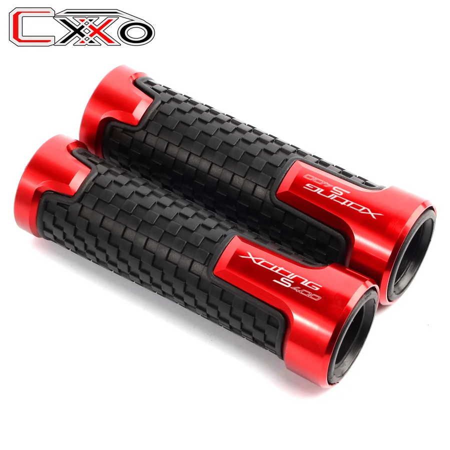 С логотипом XCITING S 400 рукоятки для мотоциклов 7/8 ''22 мм для kycco xciting S 400 XCITING s 400 400 S - Цвет: Красный