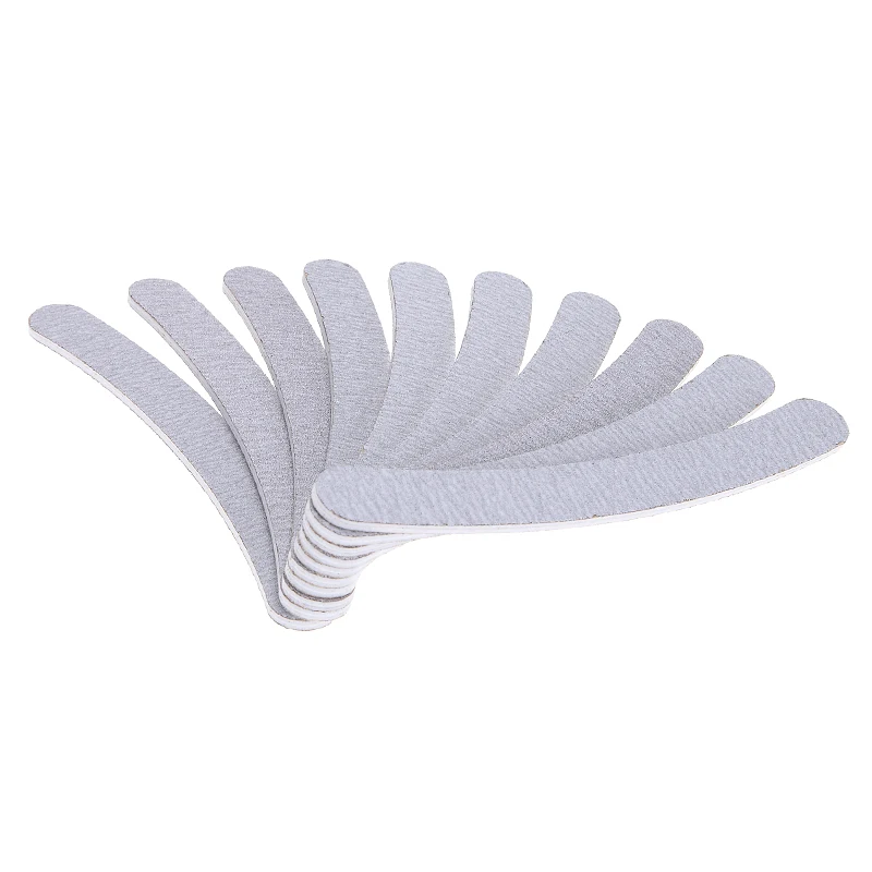 Monja 10 шт./компл. ногтей серый акриловый пилочки для зернистость 80/100 шлифовальная