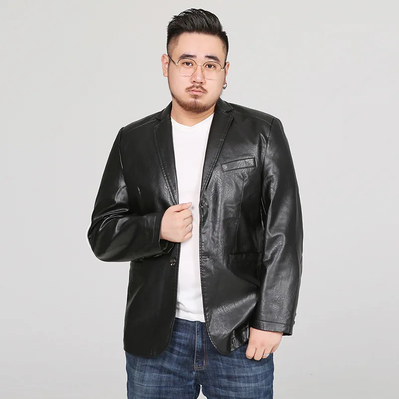 Мужская брендовая куртка из искусственной кожи 5XL 6XL 7XL 8XL Повседневная