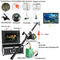aluminum alloy underwater fishing video camera kit 6w ir led lights with 7 inch hd color monitor sea wheel 15m cable