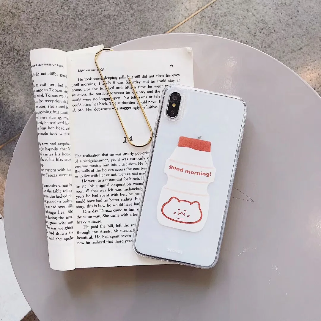 Милый велюровый Корейский детский школьный ранец с мультяшным молока фруктовых