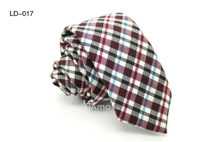 Мужской Хлопковый галстук модный клетчатый облегающий 5 см узкий в британском