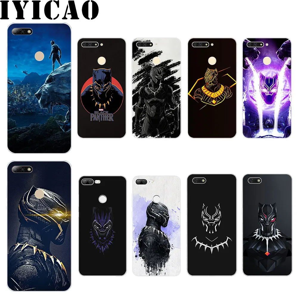 Жесткий чехол IYICAO Marvel Black Panther для huawei Honor Play Note 10 6A 6C 7A Pro 7C 7X 8C 8X8 9 Lite|Чехлы-накладки|