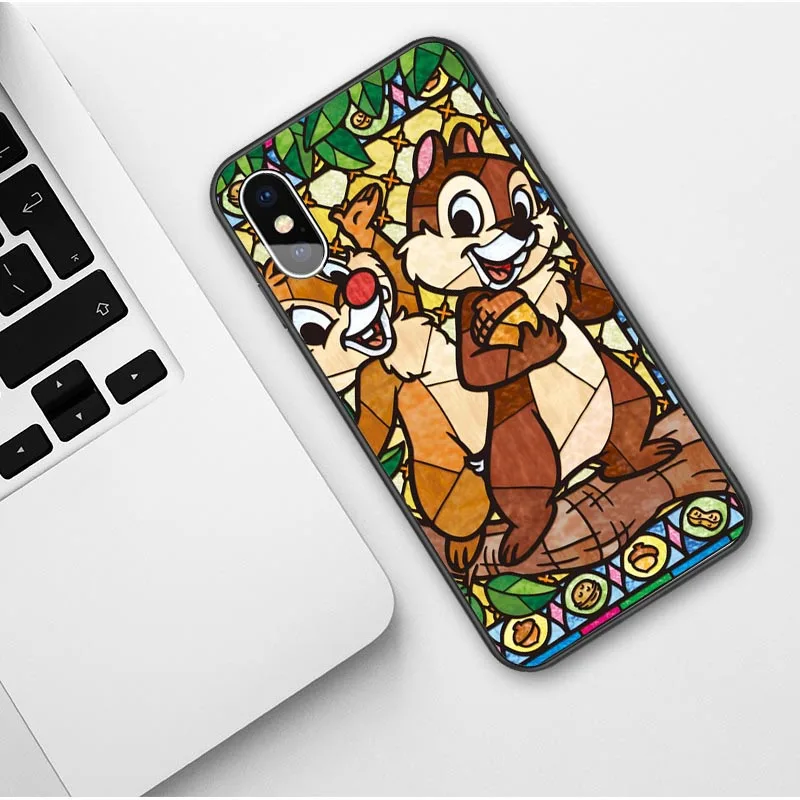 TPU Мягкий силиконовый чехол для телефона Disneys с рисунком стежка для iPhone 7 7Plus 6 6splus 8 8 Plus X 5 5S SE XS MAX XR черный чехол - Цвет: TPU
