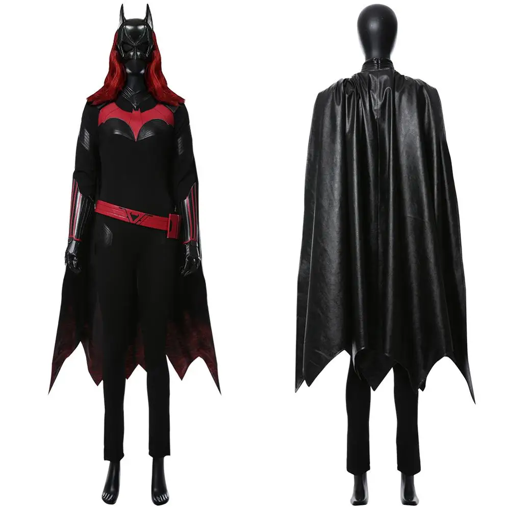 Женский костюм для косплея Batwoman из искусственной кожи полный комплект Хэллоуина