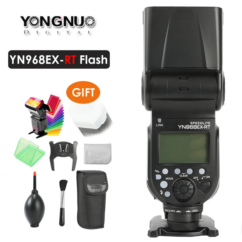 YONGNUO YN968EX-RT скорость вспышки lite Высокоскоростная синхронизация ttl беспроводной w/светодиодный свет для Canon 5DIII 6D 7DII 60D 1100D 1200D 1000D 700D