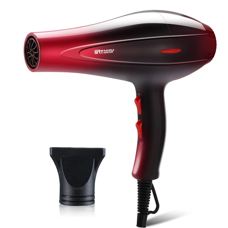 red 2 in 1 Профессиональный фен для волос, высокая мощность, инструменты для укладки, фен, горячий и холодный фен, 220-240 В, мощный Фен 45D - Цвет: red 2 in 1