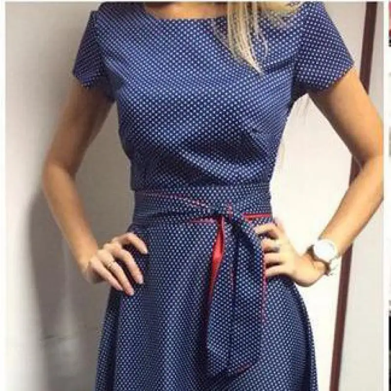 Женское платье с поясом на спине NFIVE европейская повседневная одежда в стиле