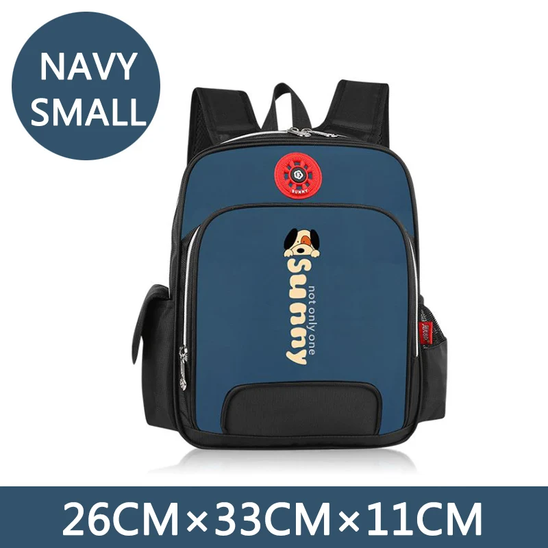 Navy small Ортопедические детские школьные сумки для подростков мальчиков и девочек, Большой Вместительный Школьный рюкзак, водонепроницаемый ранец, Детская сумка для книг mochila - Цвет: Navy small
