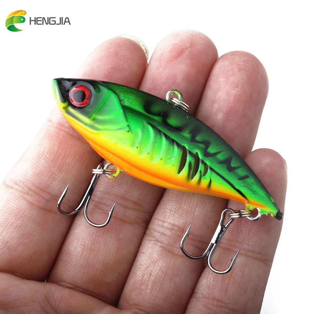 

HENGJIA 1PCS 6.5cm 10.5g hard plastic vib flat fishing lures sinking artificial wobblers crankbaits diving swimbaits