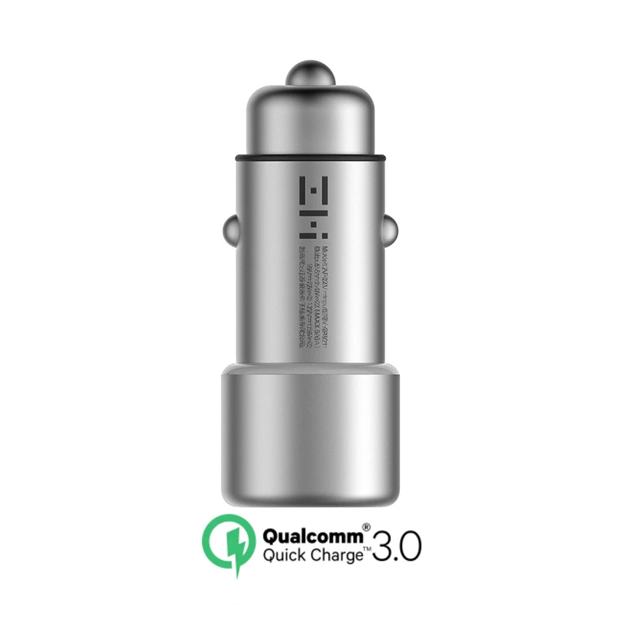Оригинальное автомобильное зарядное устройство Xiaomi ZMI, двойное USB QC3.0, быстрая зарядка, 5 В, 2,4 А, металл, подходит для iPhone, samsung, iPad, huawei, LG, смартфона - Тип штекера: ZMI Car Charger