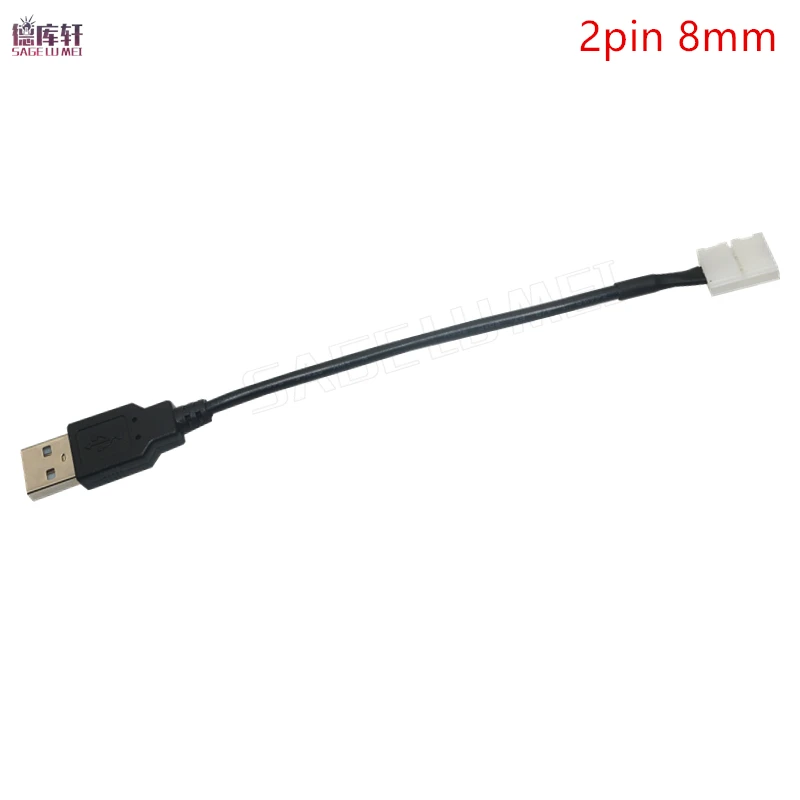 5 шт. 10 шт. 20 шт./лот 2pin 8 мм/10 мм Сварка led разъем 15 см кабель к USB светодиодные ленты Разъем для DC5V 5050 светодиодные ленты