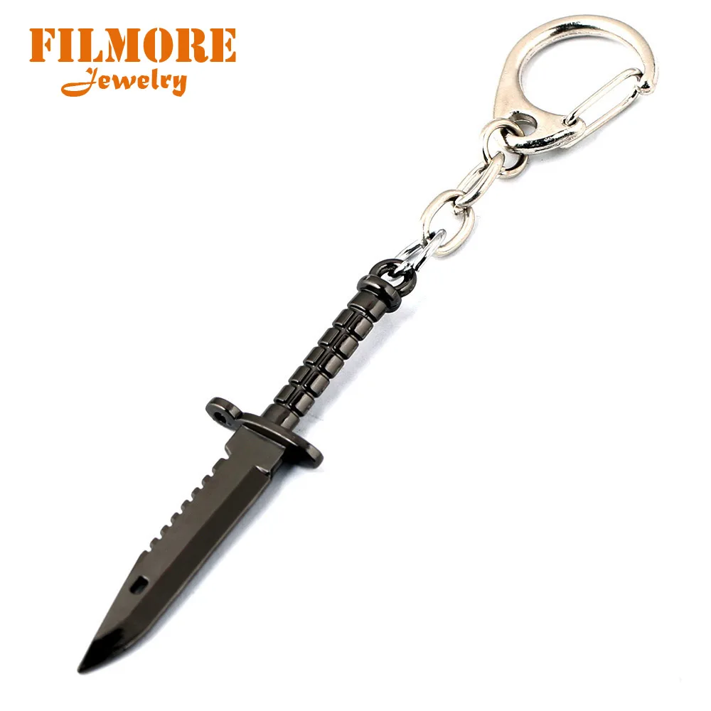 Counter Strike брелок CSGO Karambit M9 кинжал коготь Ножи оружие Модель сплава Keyring 6 5 см Chaveiro