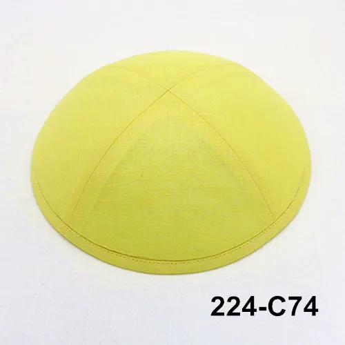 224C74 Kippot Kippa Kippah Linen-2 Kipa19cm Skullies Yarmulke Beanies еврейская шляпа-Кепка с черепом при покупке более 5 лотов скидка be10 - Цвет: 224C74