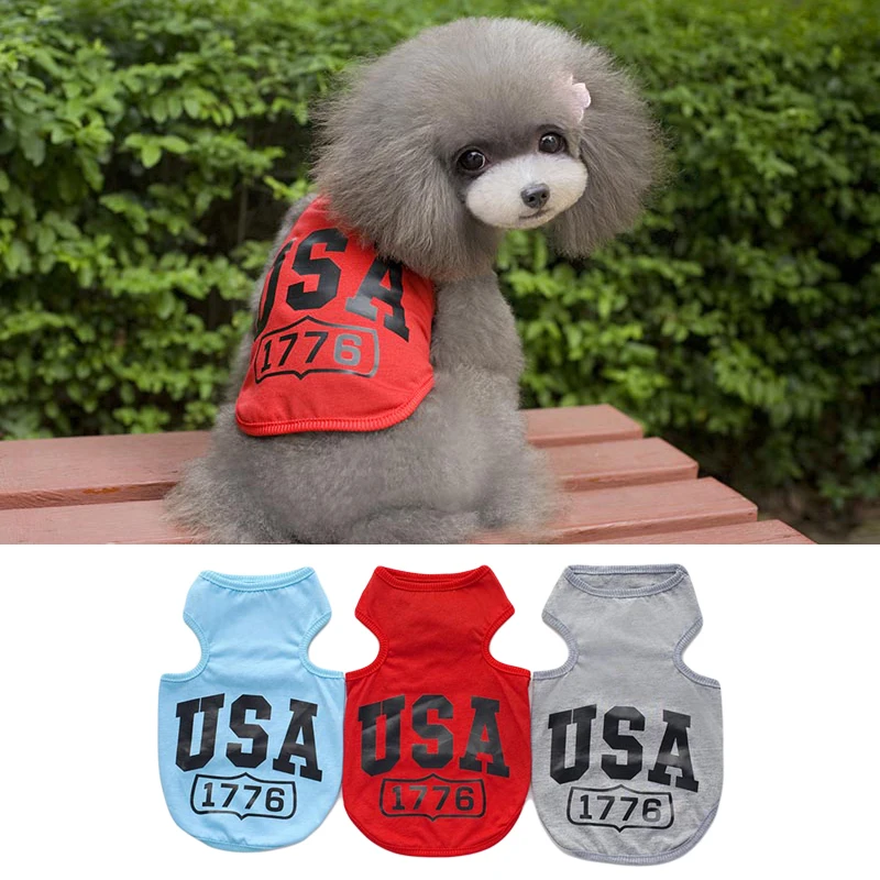 2018 искусственная одежда с принтом США Милый милый жилет для любимых домашних