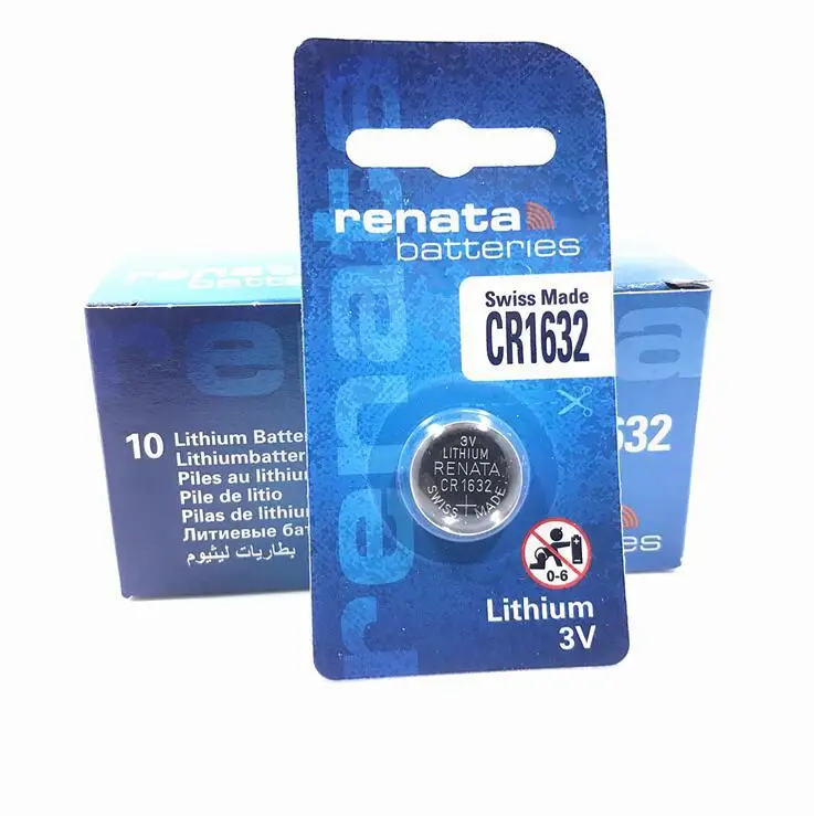 2 шт./лот renata CR1632 CR 1632 3v литиевая батарея с дистанционным управлением, автомобильные дистанционные аккумуляторные весы, батарейка для материнской платы