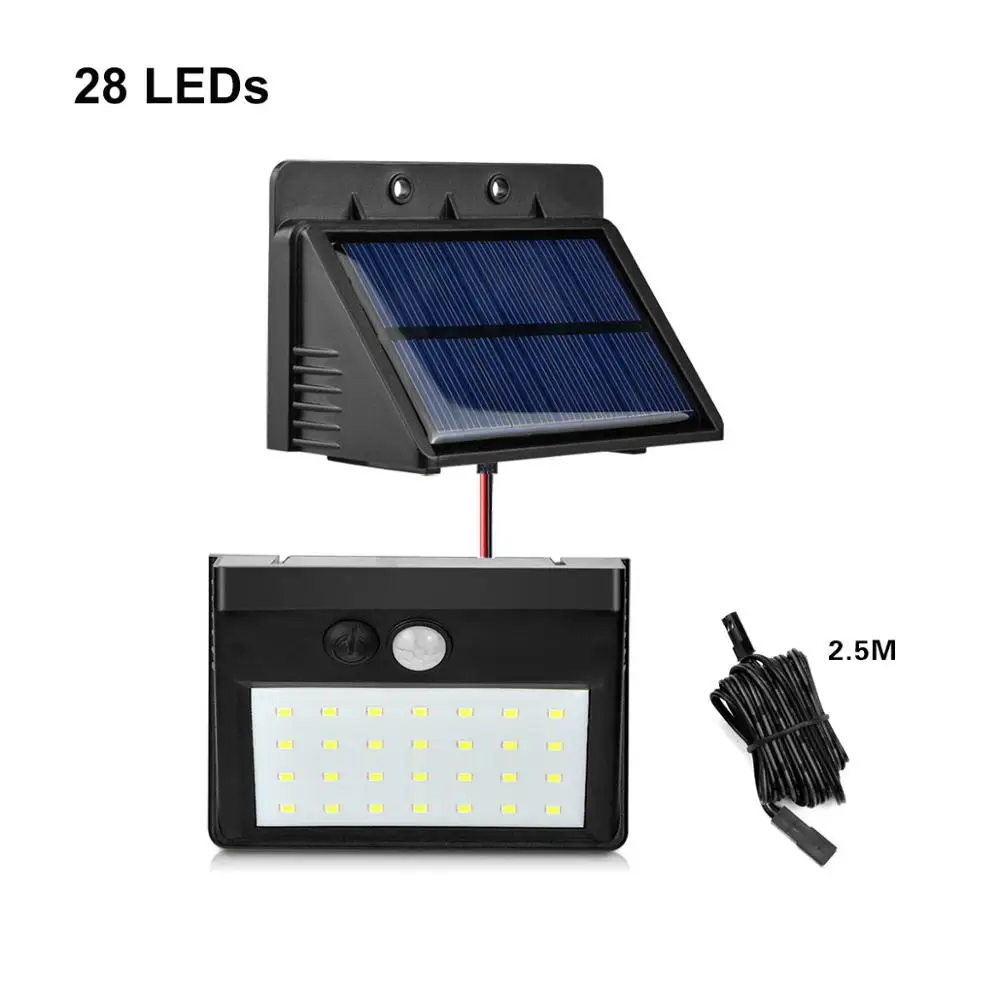 28 LEDs Открытый настенный светильник светодиодный Buitenverlichting датчик движения светильник сад гараж путь патио светильник ing двор Ночной Настенный светильник - Испускаемый цвет: 28 LEDs
