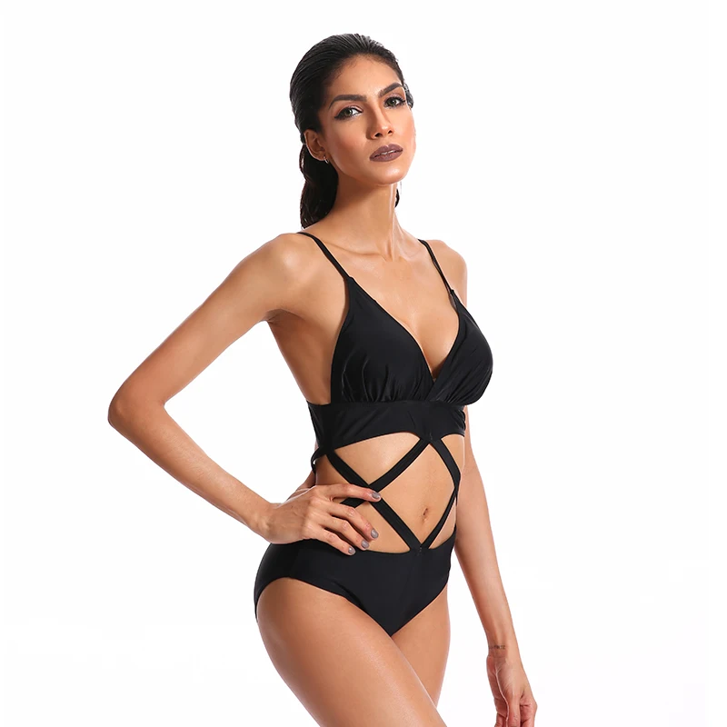 2018 новый крест бинты монокини Для женщин сплошной цельный костюм купальник с