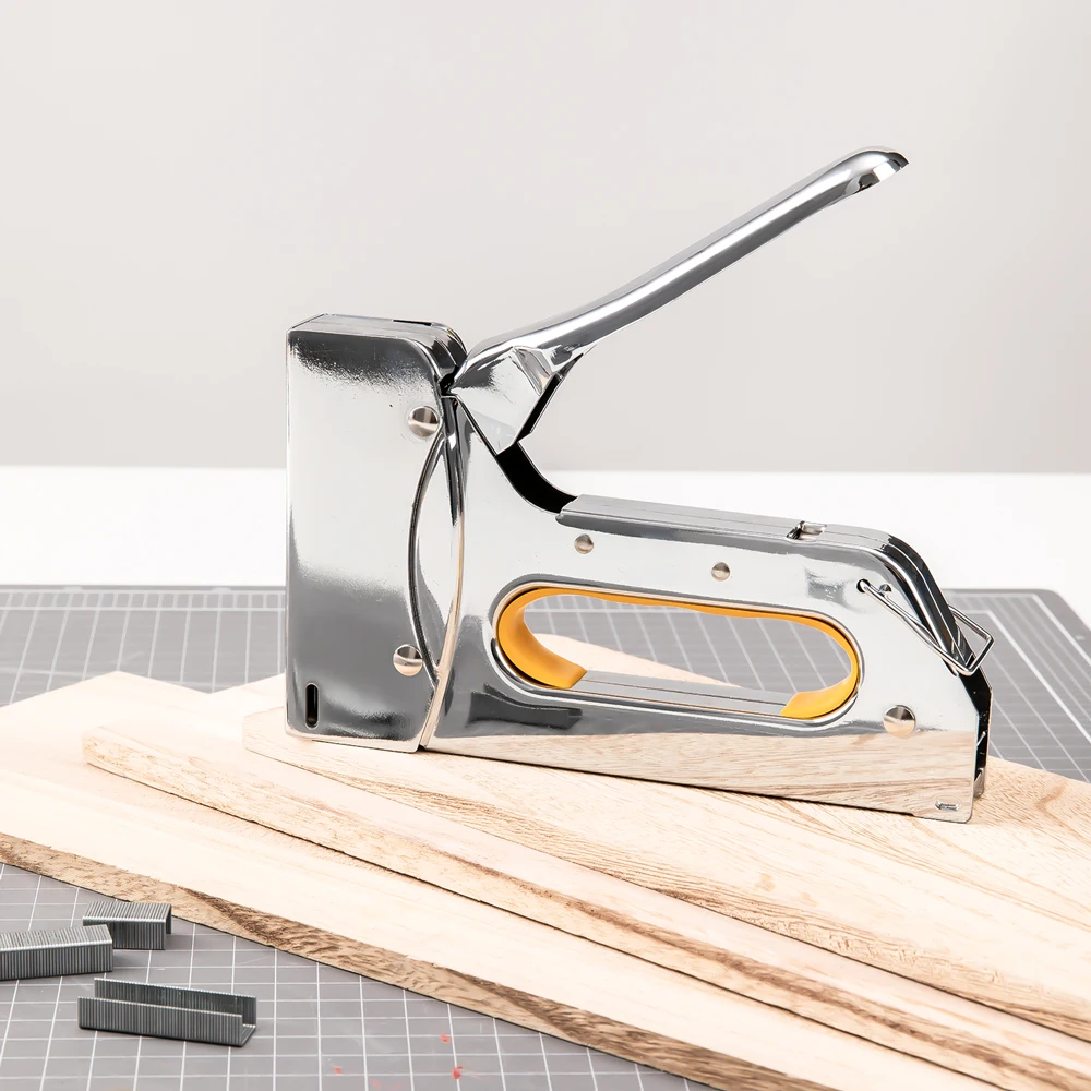 Deli Tacker сверхмощный штапельный пистолет для DIY мебель украшения дома Дерево