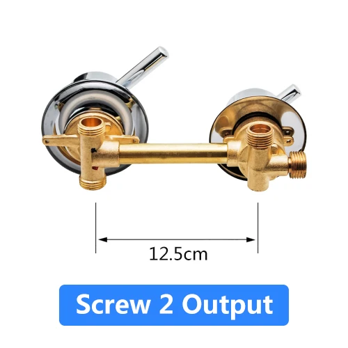 screw 2outlet 12.5cm 2/3/4/5 способов водоотводная труба с резьбой Межцентровое расстояние 10 см 12,5 см смесительный клапан регулирующий клапан латунный Ванная комната душевой смеситель кабины - Цвет: screw 2outlet 12.5cm
