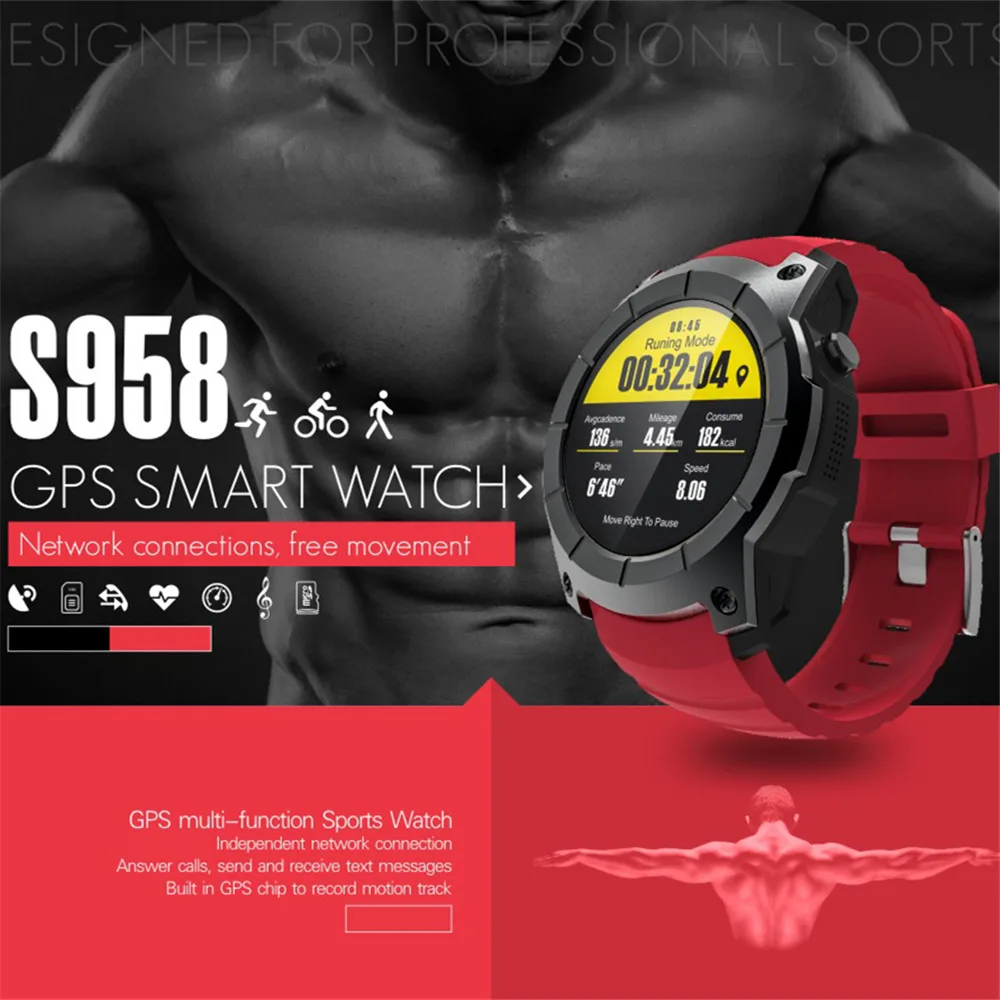 OGEDA мужские смарт-часы с GPS спортивные Смарт-часы пульсометром 2018 поддержкой