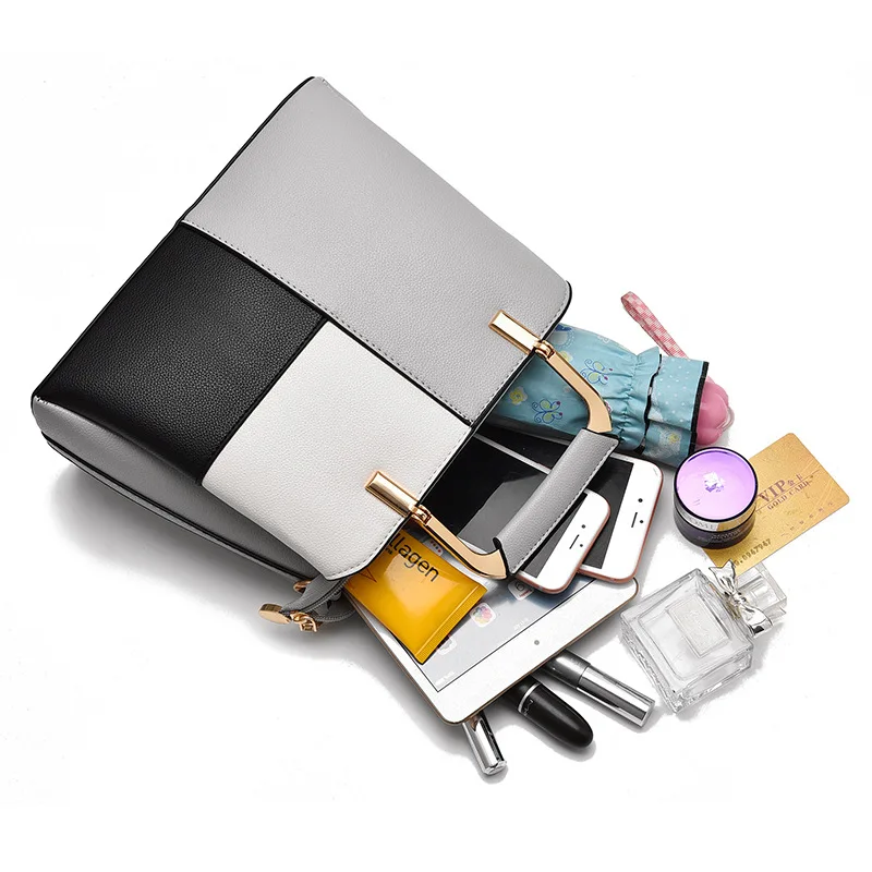 Лоскутная сумка из искусственной кожи сумки на плечо для женщин 2019 bolsa feminina