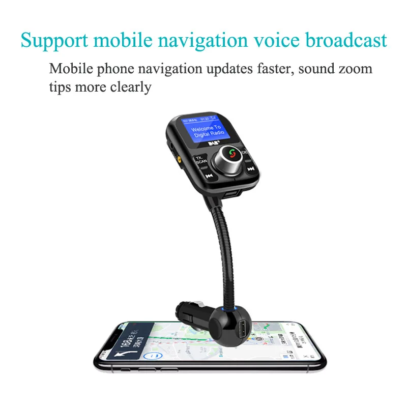 JaJaBor dab fm передатчик приемник dab Bluetooth Handsfree Car Kit с разъемом подачи внешнего сигнала AUX Автомобильный MP3-плеер цифровой аудиовещание USB Зарядное устройство